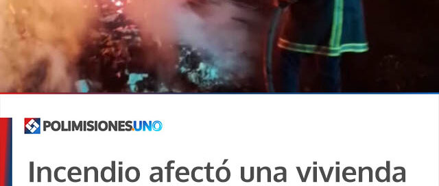 Incendio afectó una vivienda deshabitada en Bernardo de Irigoyen